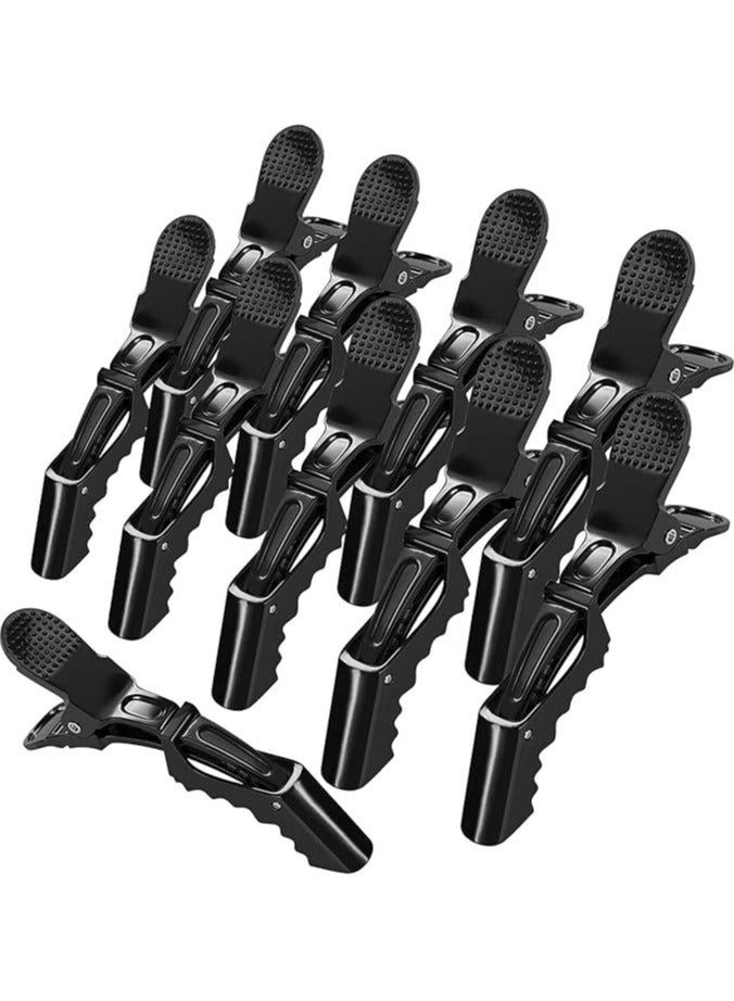 6 قطع مشابك شعر كبيرة – كلابات شعر بلاستيك بتثبيت قوي لتقسيم وتصفيف الشعر أثناء السيشوار والكيرلي – مانعة للانزلاق – متعددة الألوان - Image 4